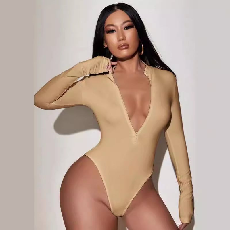 جديد 2024 ملابس رياضية نسائية مثيرة قطعة واحدة على شكل مثلث بدون seams مرنة وناعمة - Image 4