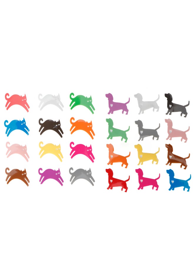 24pcs Silicone Cat Dog Animals Shapes Wine Glass Marker Drinking Cup Identifier Party Cup Sign - Image 1