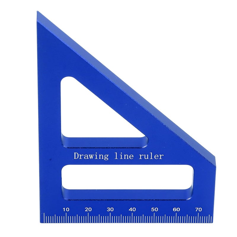 3D Multi Angle Measuring Ruler, Aluminum Alloy Woodworking Square Protractor with 45 and 90 Degree Angles, Layout Measuring Tool for Carpenter Engineer DIYer (Blue) - Image 4