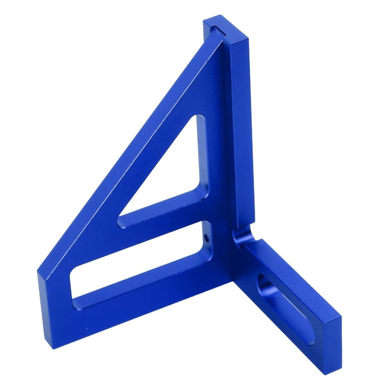 3D Multi Angle Measuring Ruler, Aluminum Alloy Woodworking Square Protractor with 45 and 90 Degree Angles, Layout Measuring Tool for Carpenter Engineer DIYer (Blue) - Image 2