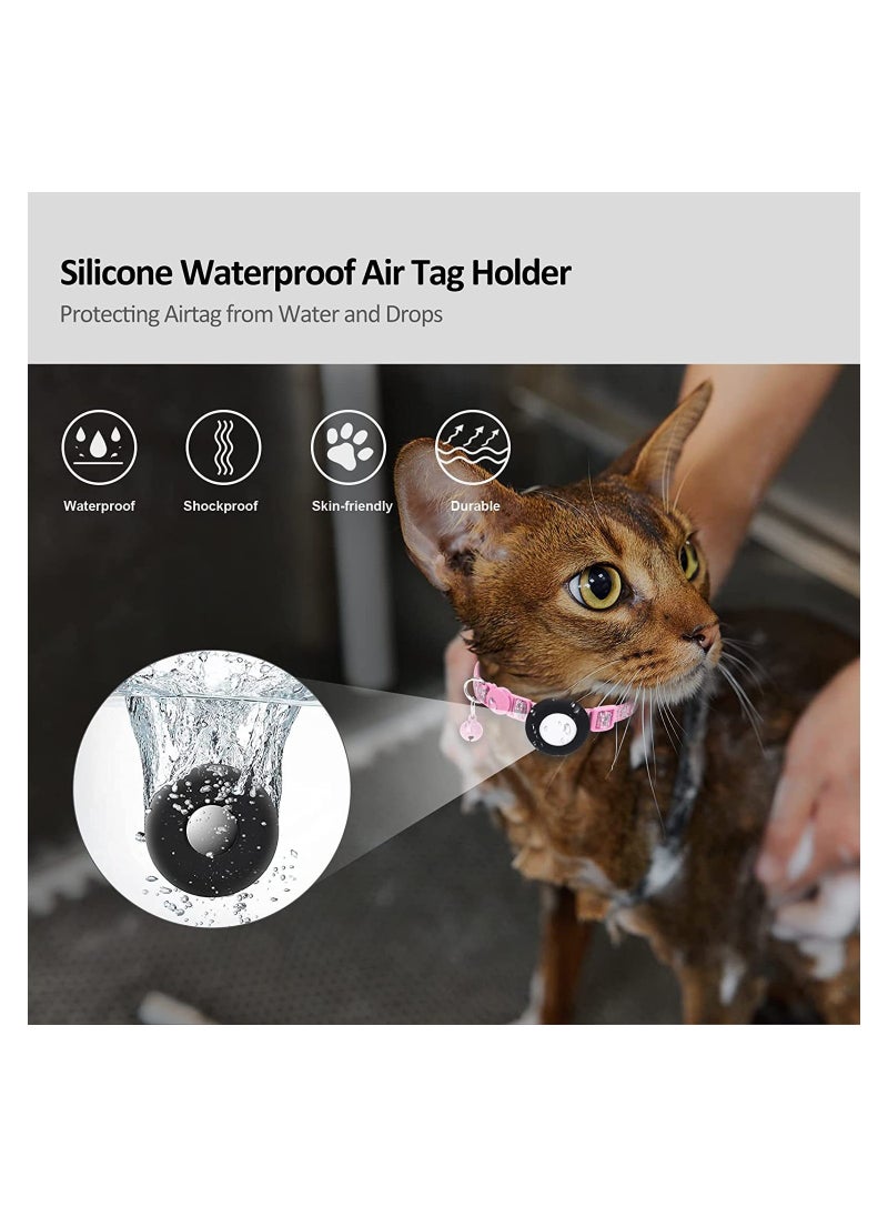 Generic Cat Collar for Airtag, Refective Collar for Cat with Safety Buckle and Waterproof for Air Tag Holder in 3/8" Width, Cat Collar Compatible with Apple Airtag for Cat Dog Kitten Puppy  - Image 3
