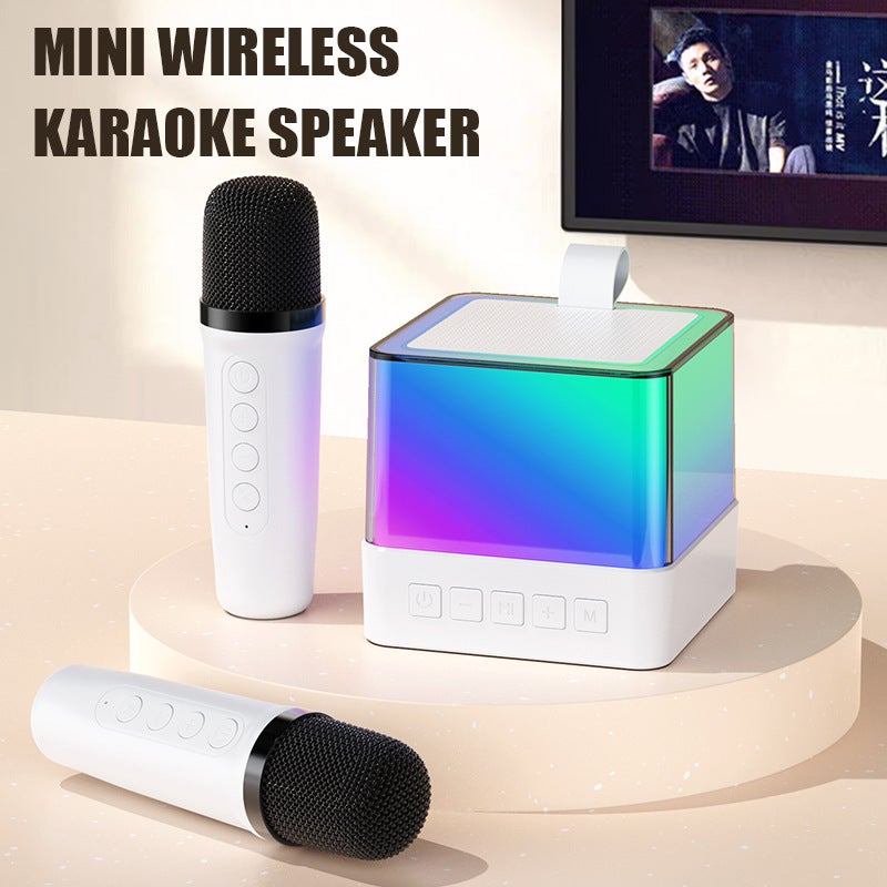 Desktop With Light Bluetooth Karaoke Audio All-In-One Machine With Microphone Split Microphone Outdoor Speaker Ktv Suit - Image 3