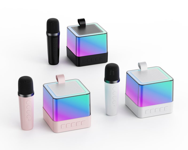 Desktop With Light Bluetooth Karaoke Audio All-In-One Machine With Microphone Split Microphone Outdoor Speaker Ktv Suit - Image 1