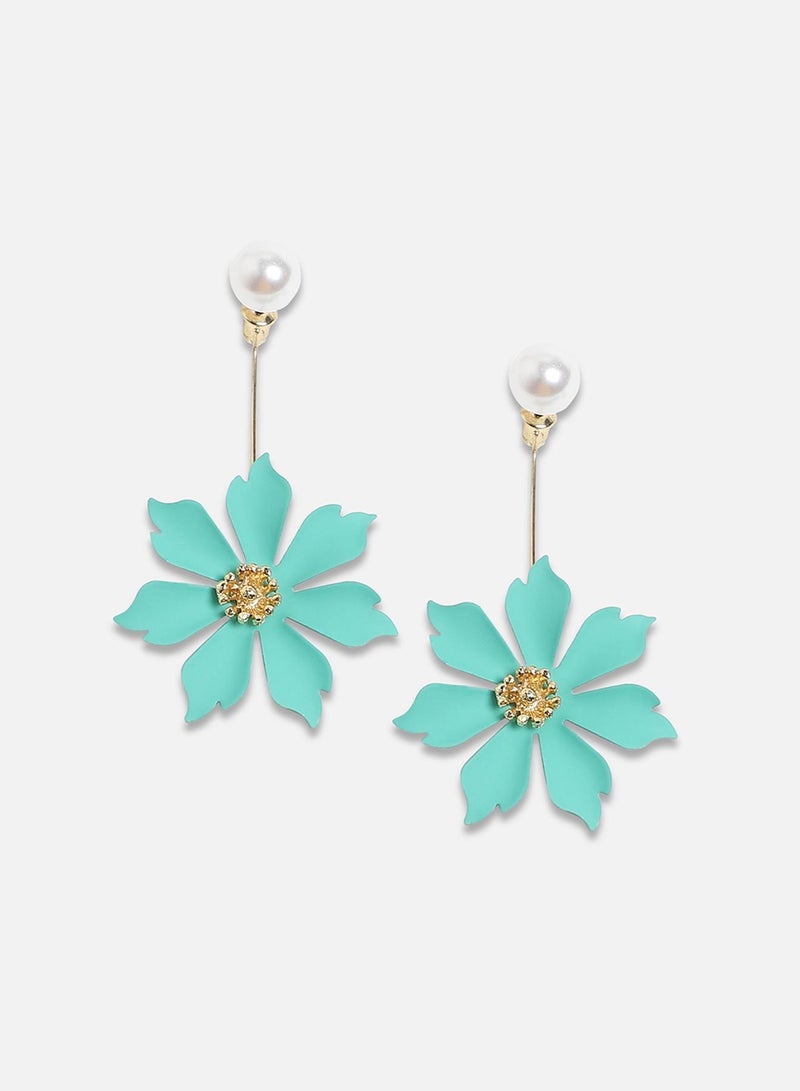 SOHI Floral Symphony Artificial Drop Earring Jewellery - Image 2