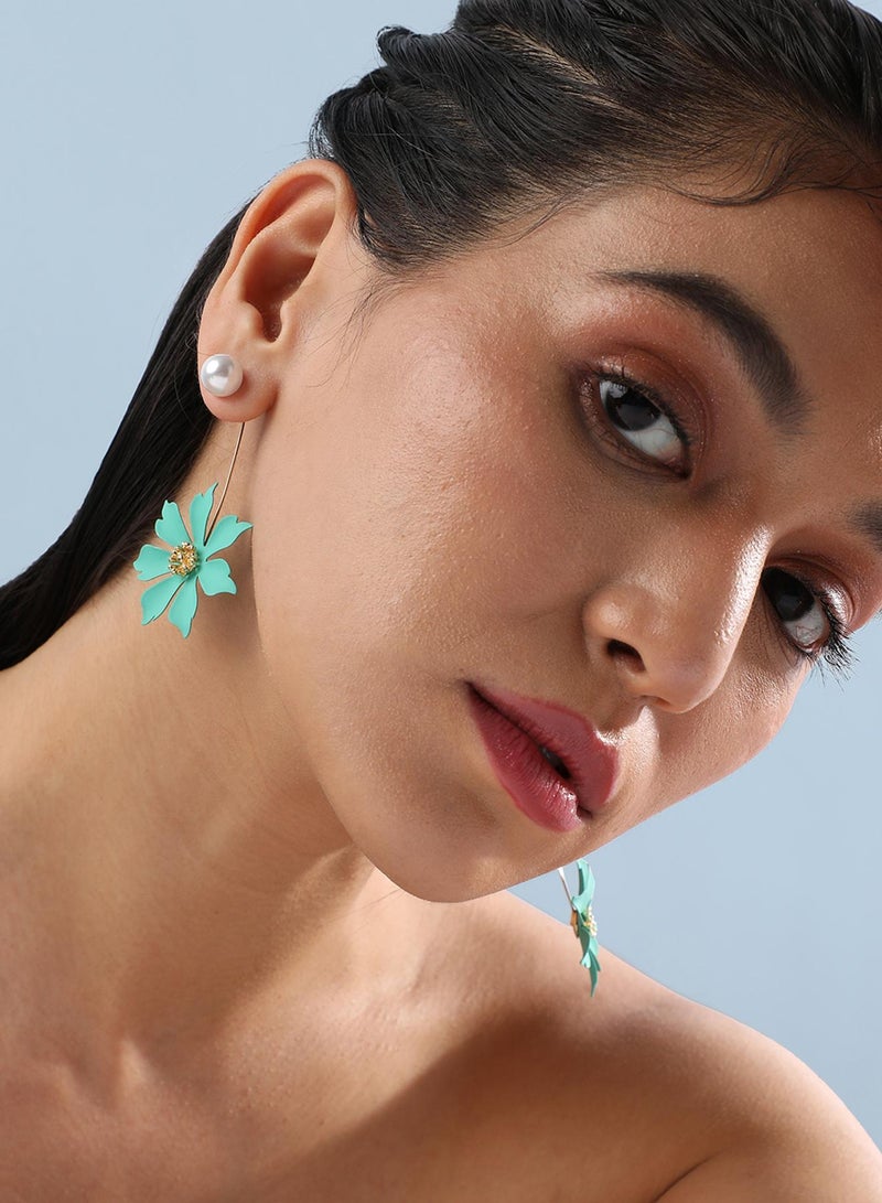 SOHI Floral Symphony Artificial Drop Earring Jewellery - Image 4