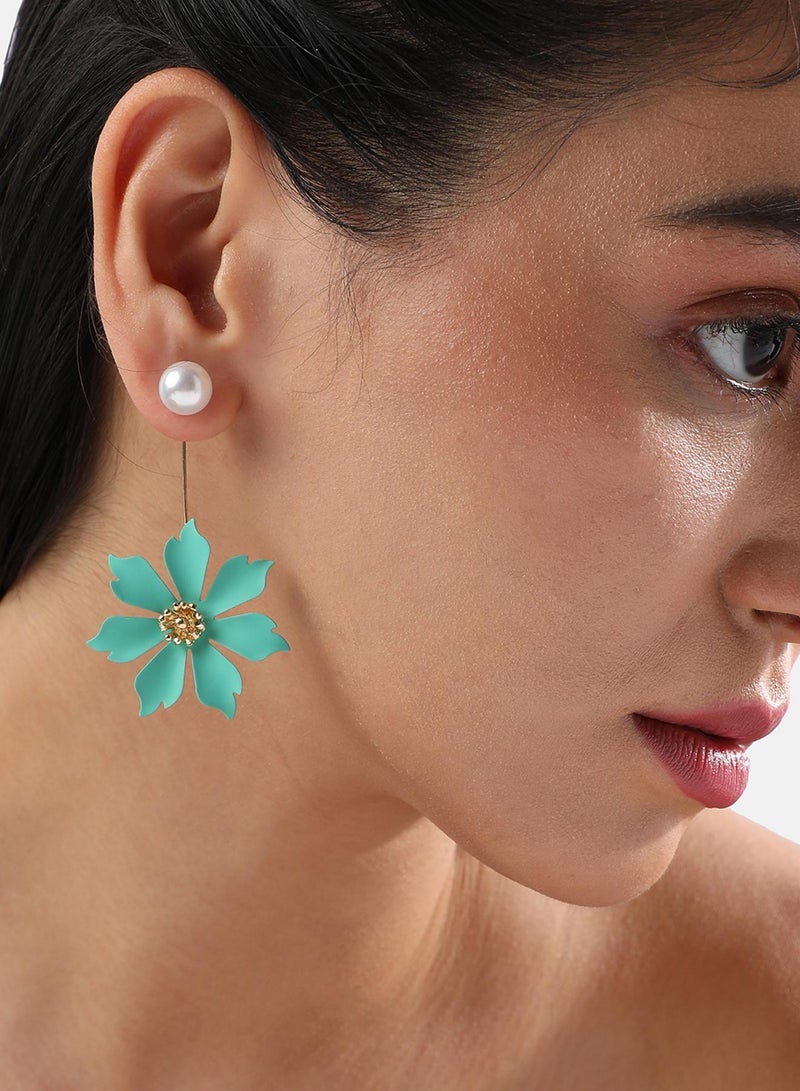SOHI Floral Symphony Artificial Drop Earring Jewellery - Image 1