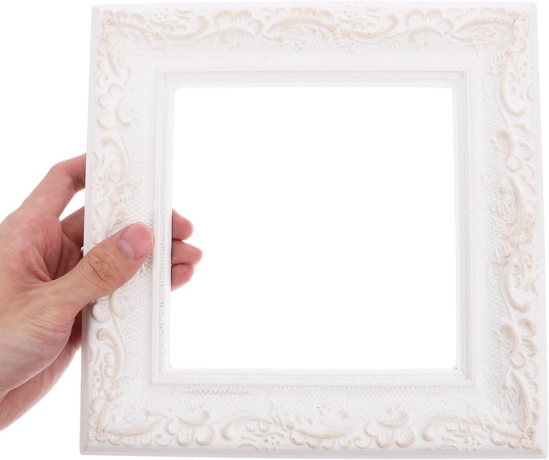 Zerodeko Vintage Rustic Wood Picture Frame 8.6 Inch Square 22x22x2.5cm Retro Photo Frame for DIY Display Tabletop Wall Decor - Image 3
