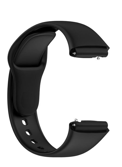 Redmi Watch 3 Active Strap High Quality Silicone Material Padded Press Strap Strong and (Black