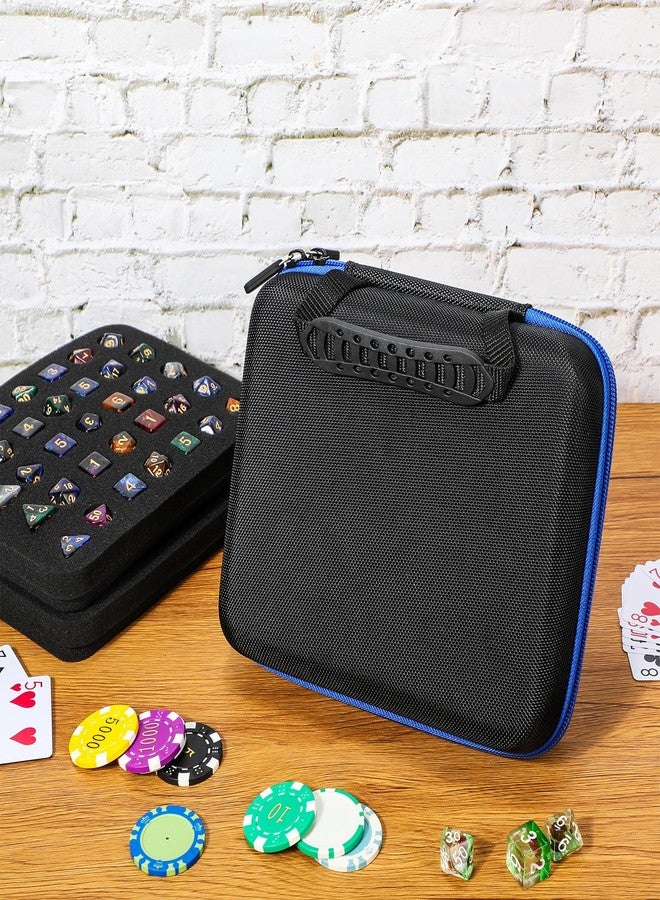 Aoriher Dice Case with Removable Slotted Tray for Storage Game Dice Carrying Holder Compatible with Dnd Role Playing and Other Table Games, Holds up to 70/10 Sets(Blue) - Image 4