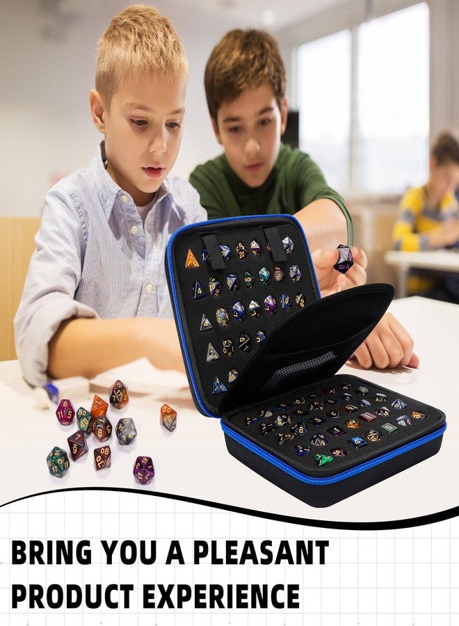 Aoriher Dice Case with Removable Slotted Tray for Storage Game Dice Carrying Holder Compatible with Dnd Role Playing and Other Table Games, Holds up to 70/10 Sets(Blue) - Image 5