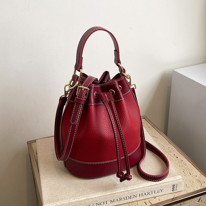 Bucket Bag Women'S High-Texture Niche Exquisite Shoulder Bag Korean Style Women'S Bag Fashionable Western Style Crossbody Bag - Image 2