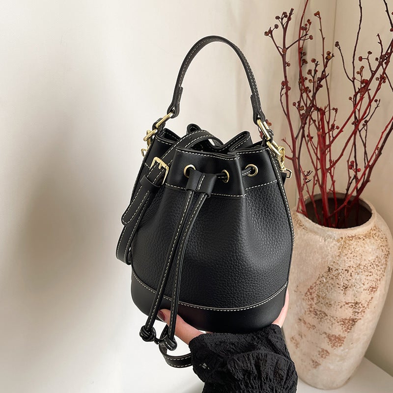 Bucket Bag Women'S High-Texture Niche Exquisite Shoulder Bag Korean Style Women'S Bag Fashionable Western Style Crossbody Bag - Image 4