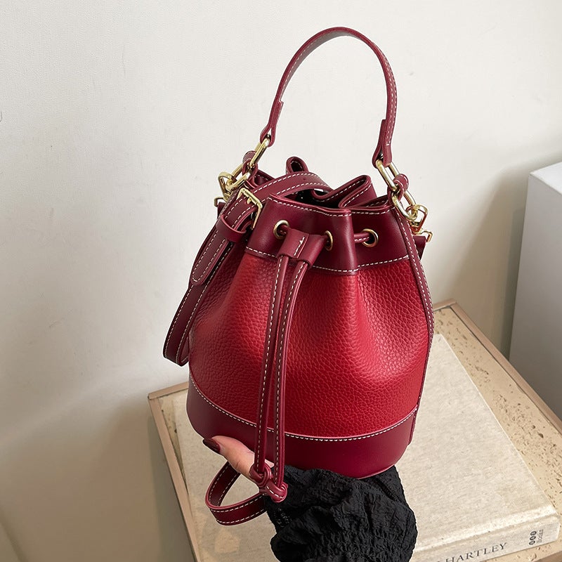 Bucket Bag Women'S High-Texture Niche Exquisite Shoulder Bag Korean Style Women'S Bag Fashionable Western Style Crossbody Bag - Image 1