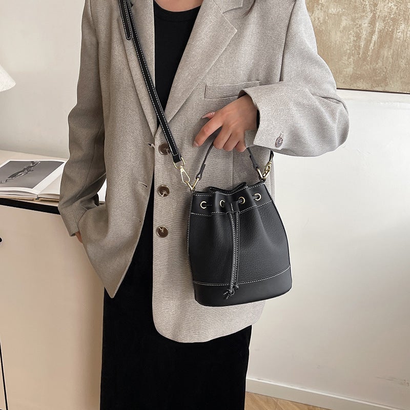 Bucket Bag Women'S High-Texture Niche Exquisite Shoulder Bag Korean Style Women'S Bag Fashionable Western Style Crossbody Bag - Image 3