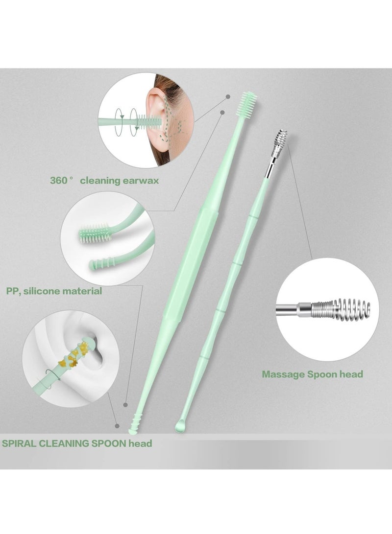 KASTWAVE Ear Cleaning Kit with LED Light, 8 Pack Ear Cleaning Tool, Ear Pick with 2 LED Lights, Earwax Spoon Digger & Tweezers for Ear Cleaning Tool Set - Image 5