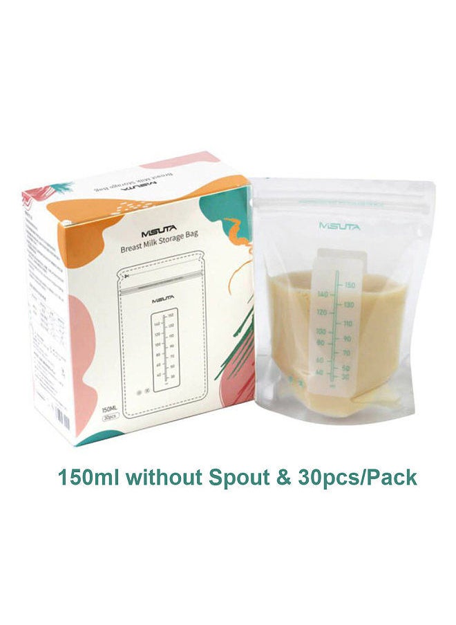 Generic - Misuta Breastmilk Storage Bags Breast Milk Storing Bags Pre-Sterilized BPA Free Double Zipper Seal Leak-Proof for Breastfeeding, 150ml/5oz Capacity & 30pcs Pack - Image 1