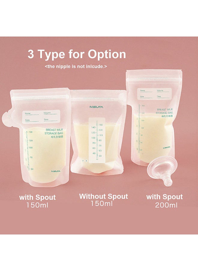 Generic - Misuta Breastmilk Storage Bags Breast Milk Storing Bags Pre-Sterilized BPA Free Double Zipper Seal Leak-Proof for Breastfeeding, 150ml/5oz Capacity & 30pcs Pack - Image 1