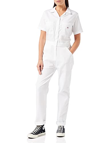 Dickies Womens FLEX Cooling Short Sleeve Coveralls WHITE L - Image 1