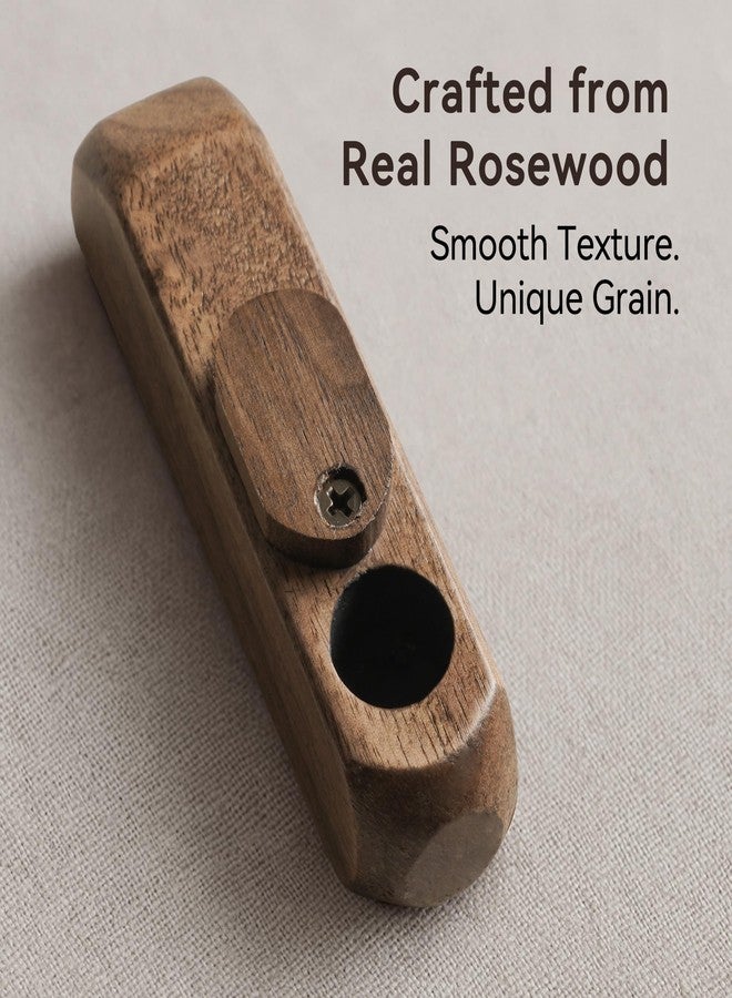 Sivaopa Rosewood Tobacco Pipe Set - Wooden Smoking Pipe with Filter, Cleaning Tool - Compact Handmade Pipe for Travel, Gift, Daily Use - Image 5