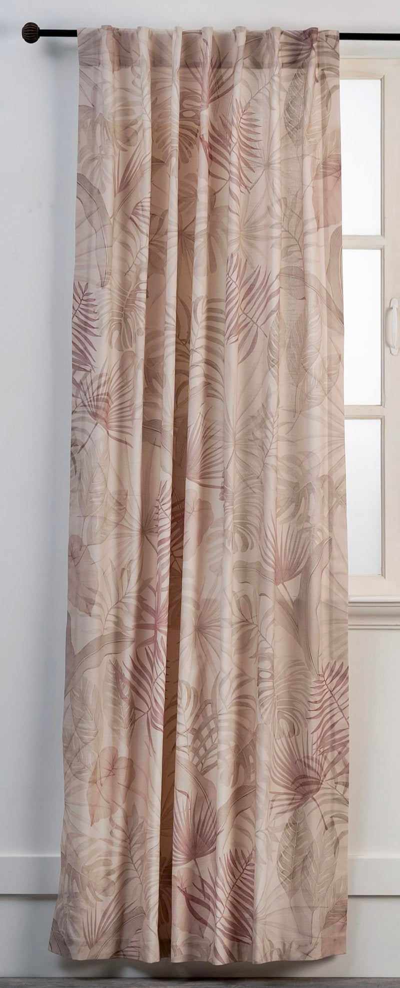 ميزون دي هيرمين Maison D 'Hermine Curtain 100 ٪ Cotton 50 "" X96 "Stretains 1 لوحة سهلة معلقة مع جيب وقضيب لغرف نوم المطبخ والمكاتب - البيج - الربيع/الصيف - Image 1
