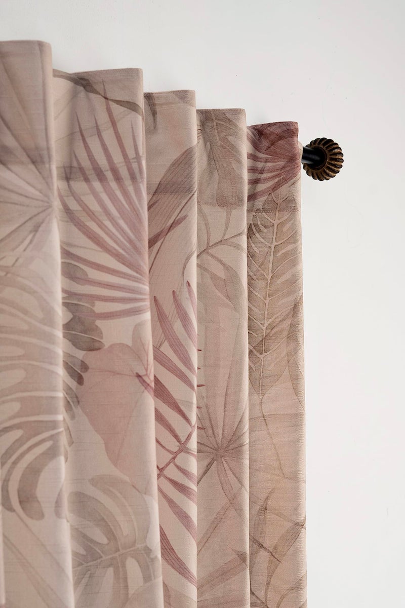 ميزون دي هيرمين Maison D 'Hermine Curtain 100 ٪ Cotton 50 "" X96 "Stretains 1 لوحة سهلة معلقة مع جيب وقضيب لغرف نوم المطبخ والمكاتب - البيج - الربيع/الصيف - Image 3