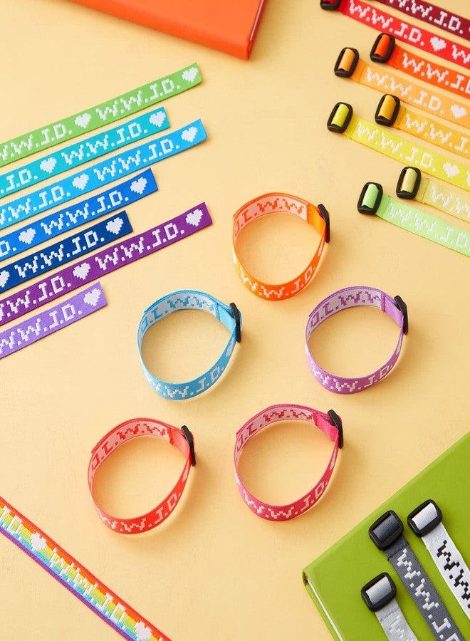 Zodaca 52-Pack Adjustable WWJD Bracelets for Men and Women, What Would Jesus Do Woven Wristbands for Church Fundraisers, Sunday School (26 Assorted Colors) - Jesus Bracelets - Image 2