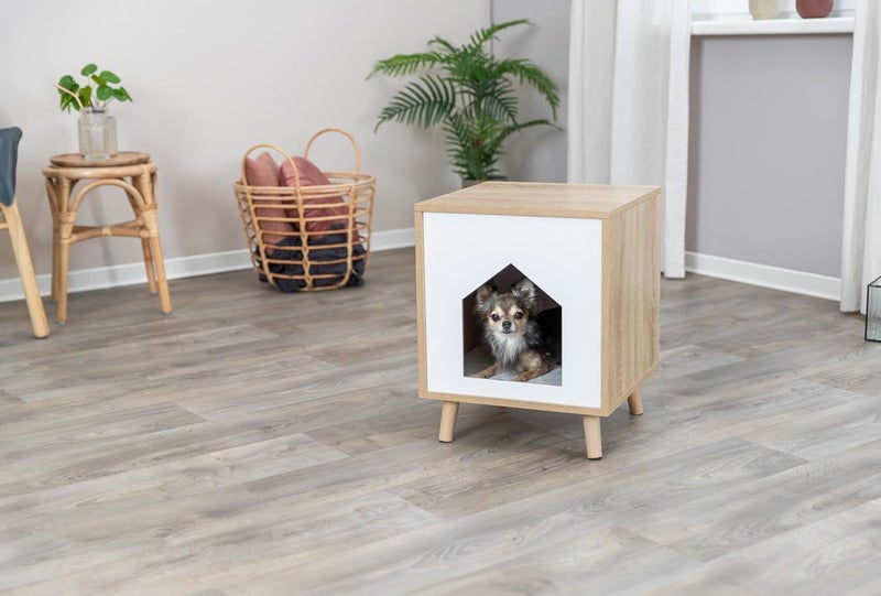 Trixie كوندو القطط الداخلي TRIXIE إيزا سرير قطط حديث طاولة جانبية طاولة ليلية مخبأ للقطط مع وسادة مريحة - Image 2