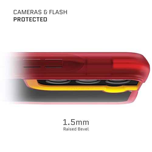 Ghostek Covert Red S22 5G Case Clear Hard Back Shockproof Protective Phone Cover Premium Slim Thin Lightweight Design Heavy Duty Armor Designed for 2022 Samsung Galaxy S22 (6.1") (Red) - Image 3