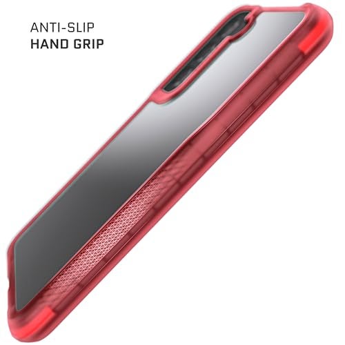 Ghostek Covert Red S22 5G Case Clear Hard Back Shockproof Protective Phone Cover Premium Slim Thin Lightweight Design Heavy Duty Armor Designed for 2022 Samsung Galaxy S22 (6.1") (Red) - Image 5