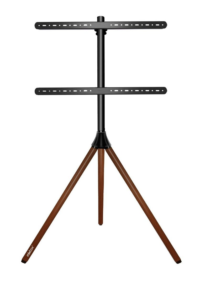 Hamood Universal Studio TV Floor Tripod Stand For Most 32"-65" Flat Panel TVs loading capacity 35kg colour dark brown  - Image 1