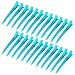 Bantoye 24 Packs Duck Bill Clips Bantoye 335 Inches Rustproof Metal Alligator Curl Clips with Holes for Hair Styling Hair Coloring Bright Blue - Image 2