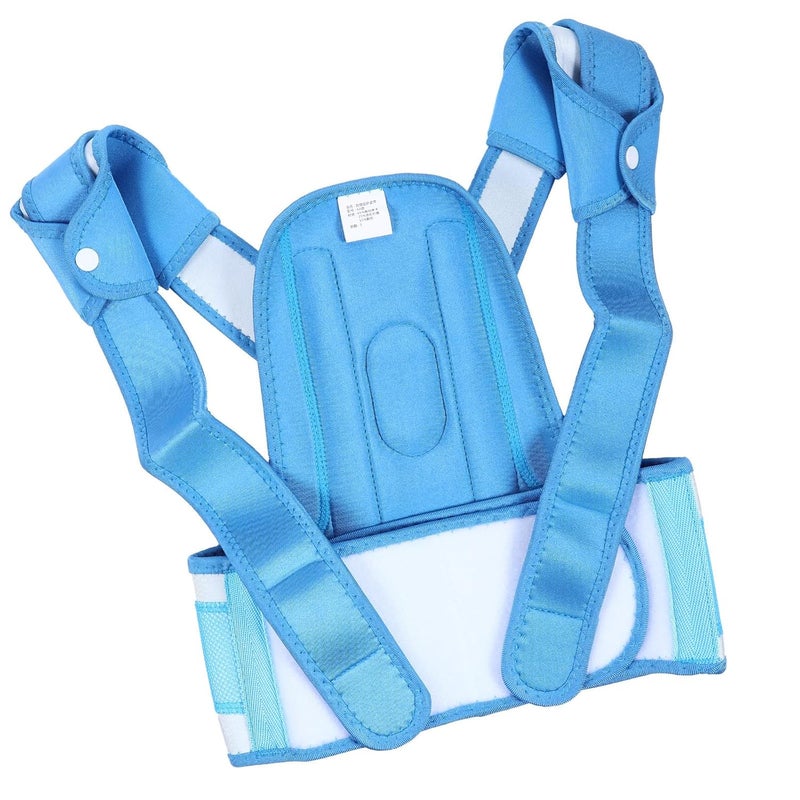 Blue Posture Corrector Belt for Spine Alignment and Back Support Adjustable - Image 1