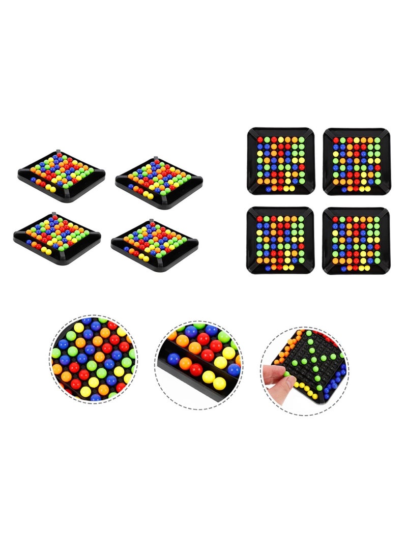 SYOSI لعبة تفاعلية مكتبية للأبناء والأطفال، فاصوليا قوس قزح الممتعة للأطفال، لعبة فرز الألوان لكرات الأطفال، ألغاز قوس قزح الصغيرة لألعاب الأطفال والرضع، لعبة كرات صغيرة على اللوح - Image 1