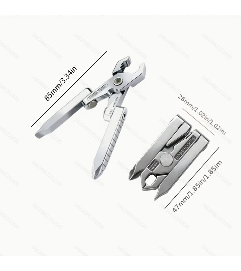 Modern 85mm Folding Multi Tool Pliers for Everyday Repairs Outdoor Emergencies - Image 3