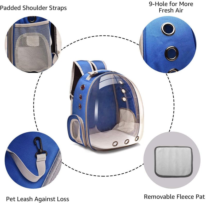 POODLES Cat Backpack Carrier Bubble Bag, Small Dog Backpack Carrier for Small Dogs, Space Capsule Pet Carrier Dog Hiking Backpack Airline Approved Travel Carrier - Image 2