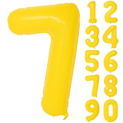 CHANGZHONG 40 In yellow graffiti Number Balloons Helium Foil Mylar Balloon Birthday Party banquet Decoration Digital 7 - Image 1