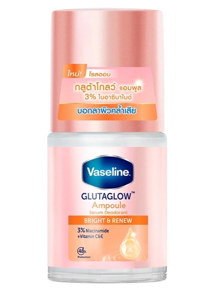 Vaseline Gluta Glow Ampoule Serum Deodorant Bright And Renew Roll On 25 ml