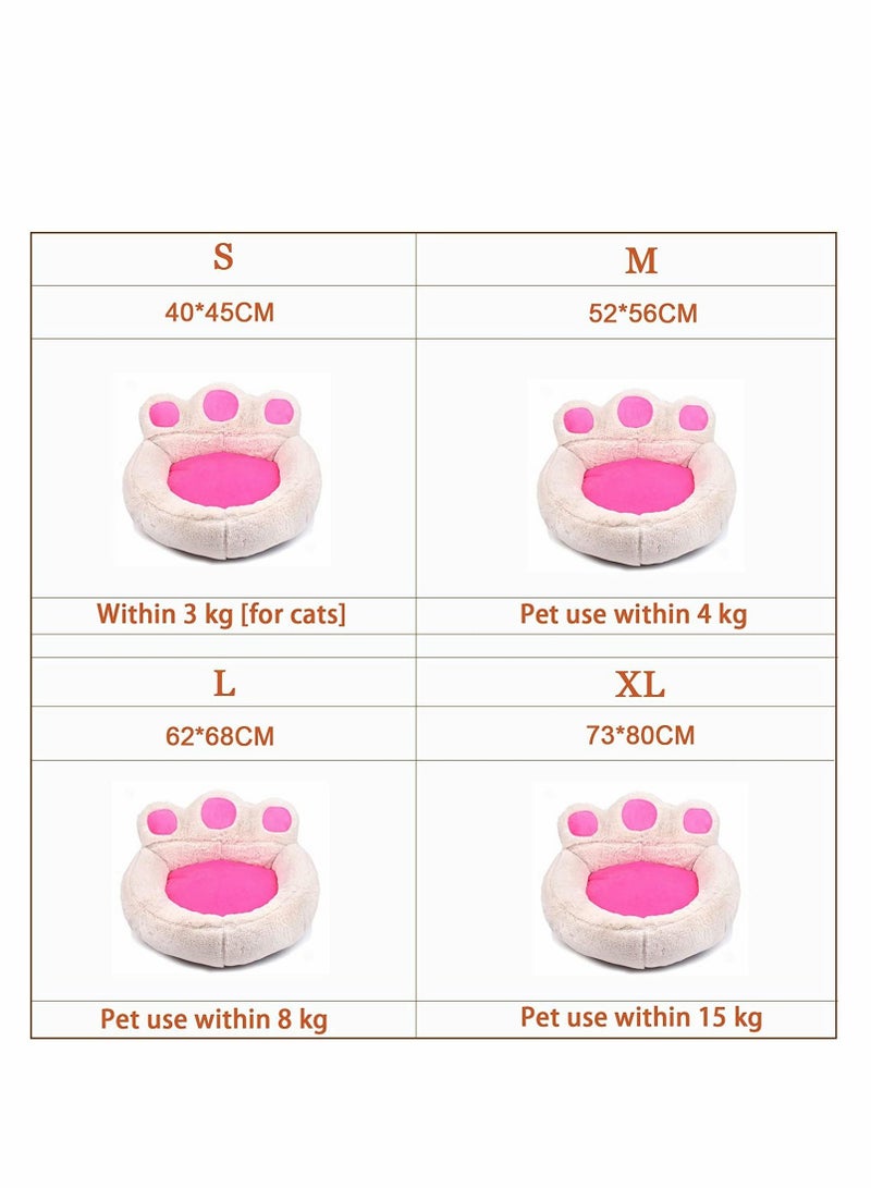 SYOSI Dog Bed, Pet Cat Mat Soft Paw Shaped Dog Sofa Bed, Dog Mattress for Small Medium Dogs Cats Pet Bed, Winter Cushion Provides a Warm Home for Your pet in Winter, pet Supplies, 52 * 56 cm, Pink - Image 5