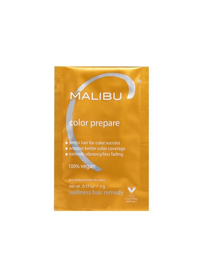 Malibu C Color Prepare Wellness Hair Remedy (1 Packet) - Extends Hair Color Vibrancy & Counteracts Discoloration - Hair Care Remedy for Color Treated Hair - Image 1