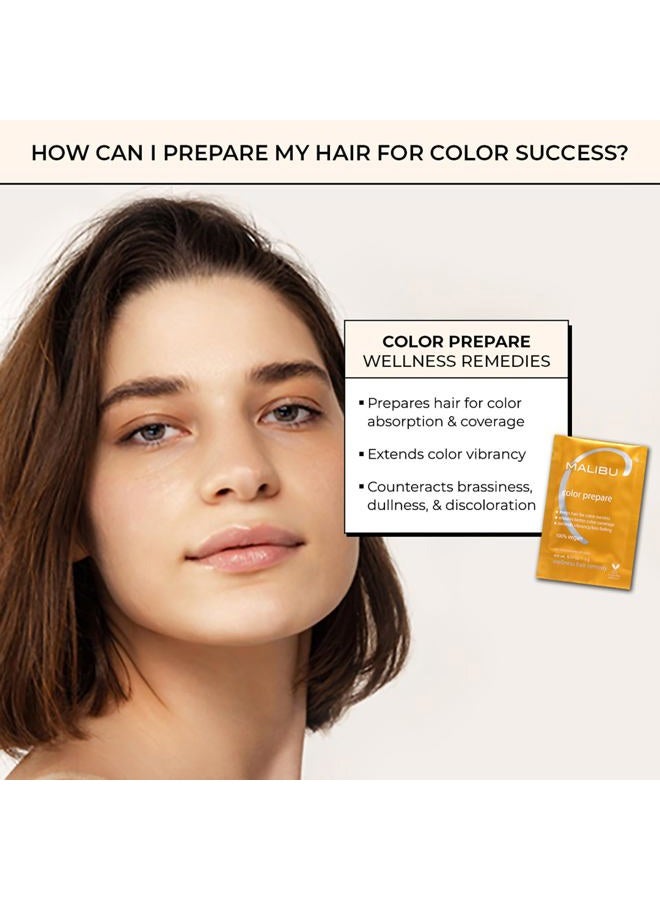 Malibu C Color Prepare Wellness Hair Remedy (1 Packet) - Extends Hair Color Vibrancy & Counteracts Discoloration - Hair Care Remedy for Color Treated Hair - Image 3
