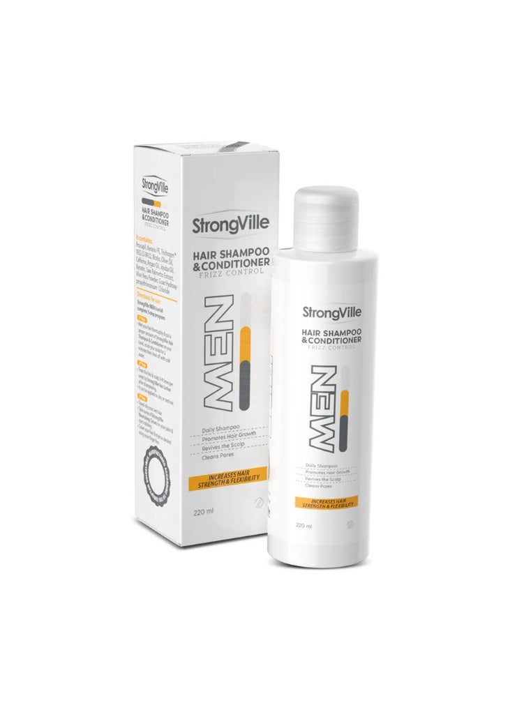 Strongville Strengthening and Nourishing Shampoo and Conditioner for Men - 220ml - Image 2