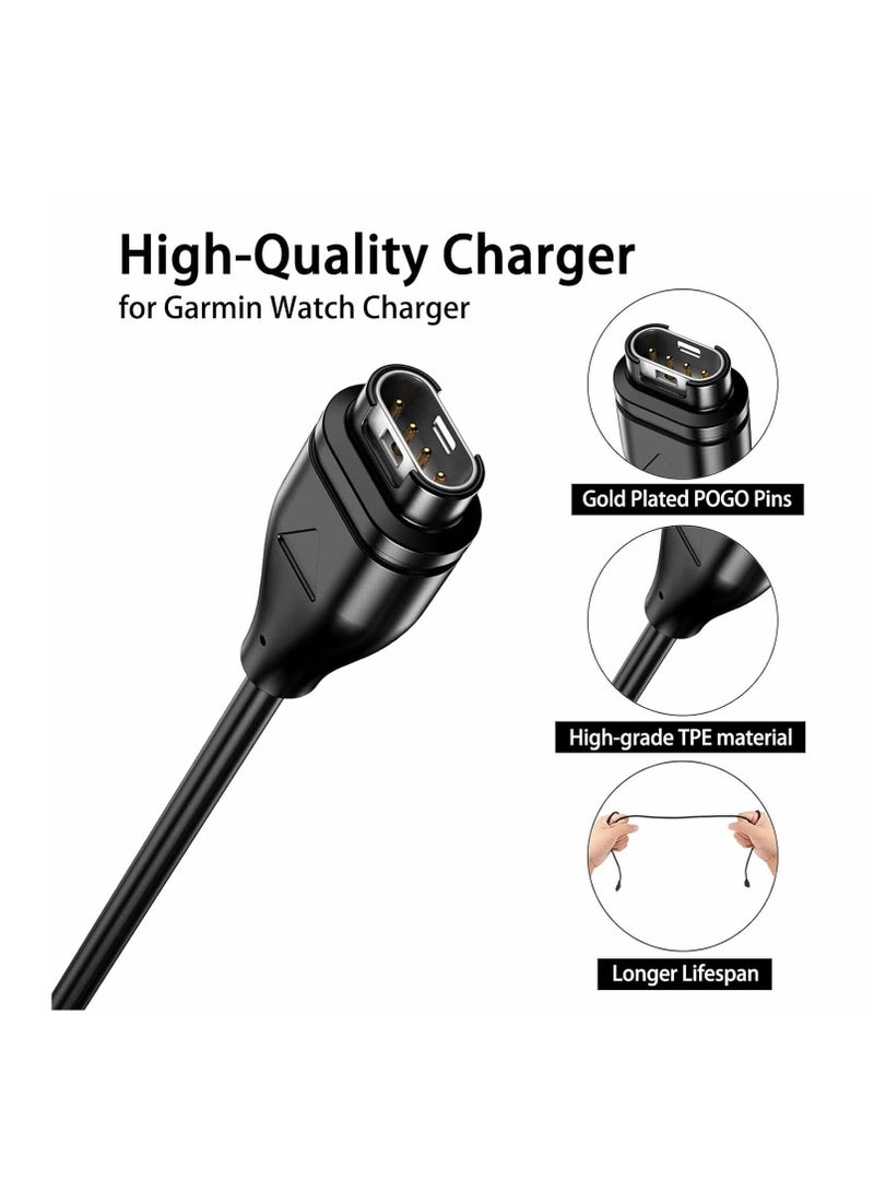 1Pack Charger Cable for Garmin Fenix 8 7 6 5 S X E, Forerunner 945 45 45S 245 Music, Vivoactive 5 4 4S 3, Instinct 1 2 2S Tide Tactical, Approach S10 S40 S60 X10, Vivomove, Venu Sq 2 2S - Image 2
