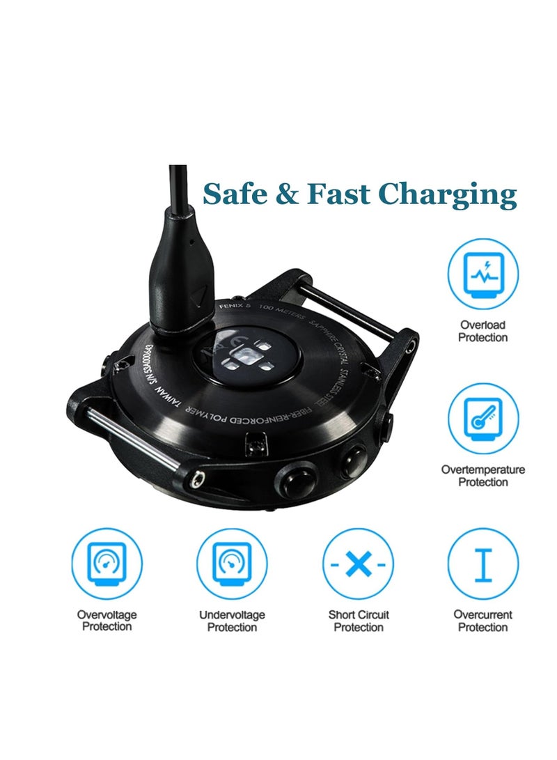 1Pack Charger Cable for Garmin Fenix 8 7 6 5 S X E, Forerunner 945 45 45S 245 Music, Vivoactive 5 4 4S 3, Instinct 1 2 2S Tide Tactical, Approach S10 S40 S60 X10, Vivomove, Venu Sq 2 2S - Image 3