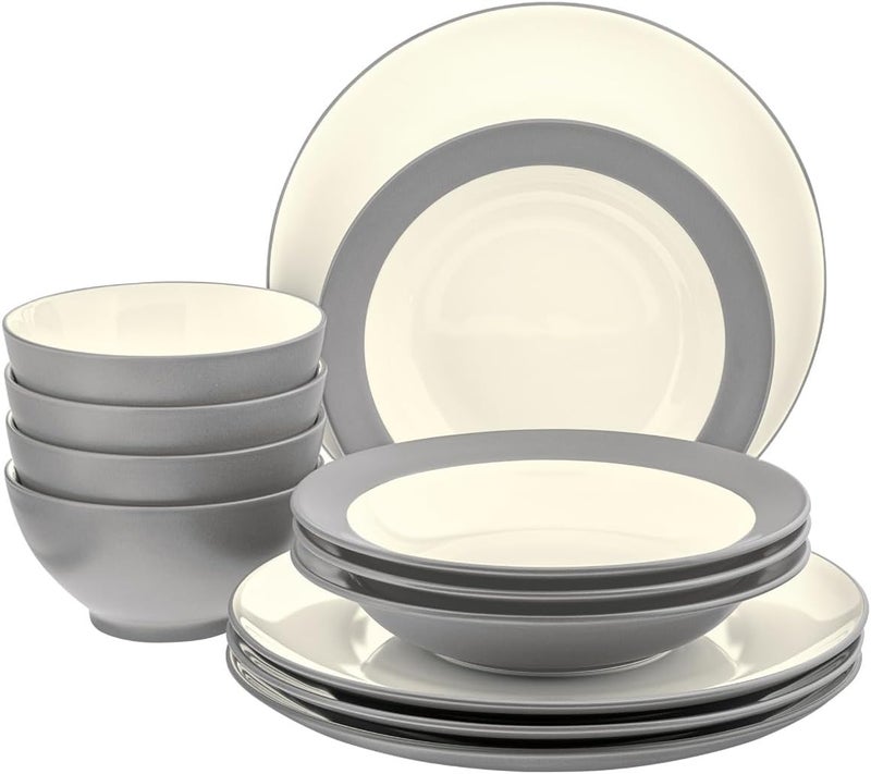 Noritake Colorwave Slate 12Piece Coupe Dinnerware Set Service for 4 - Image 1
