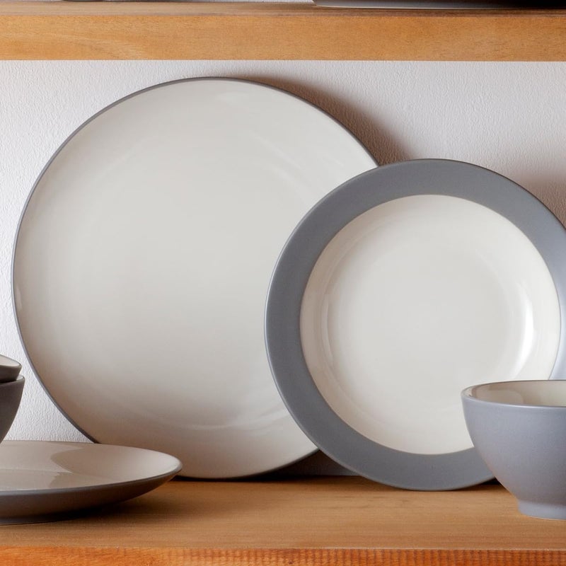 Noritake Colorwave Slate 12Piece Coupe Dinnerware Set Service for 4 - Image 3