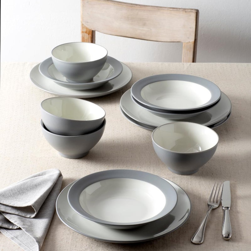 Noritake Colorwave Slate 12Piece Coupe Dinnerware Set Service for 4 - Image 2