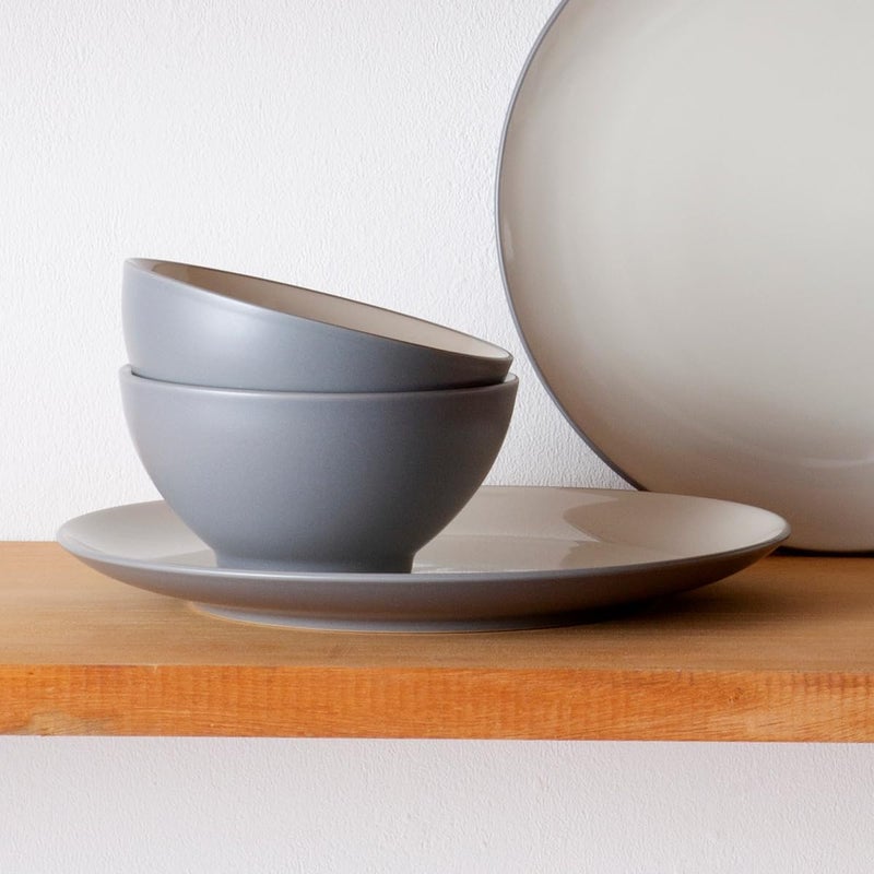 Noritake Colorwave Slate 12Piece Coupe Dinnerware Set Service for 4 - Image 4