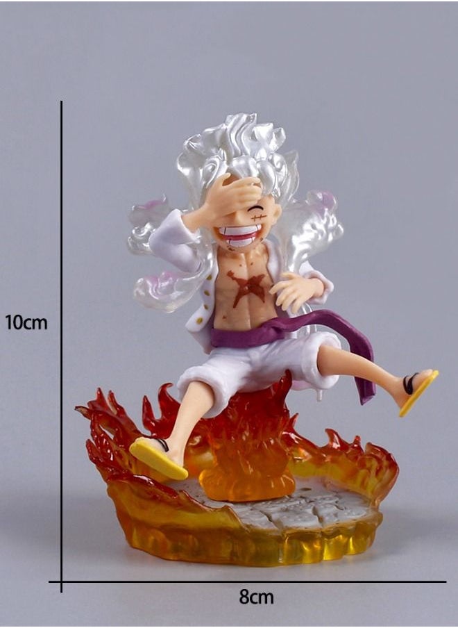 One Piece - Anime One Piece Luffy Action Figure, Fifth Gear Nika Luffy Figure Toy with Base, One Piece Luffy Car Decoration, Super Collectible Anime Action Figure Toy 10*8 CM - Image 1