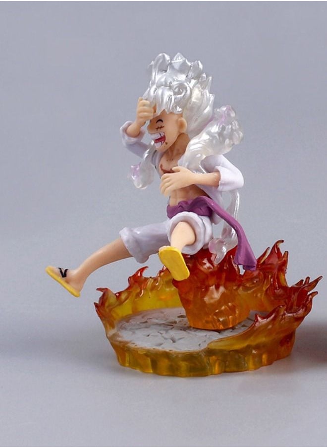 One Piece - Anime One Piece Luffy Action Figure, Fifth Gear Nika Luffy Figure Toy with Base, One Piece Luffy Car Decoration, Super Collectible Anime Action Figure Toy 10*8 CM - Image 1