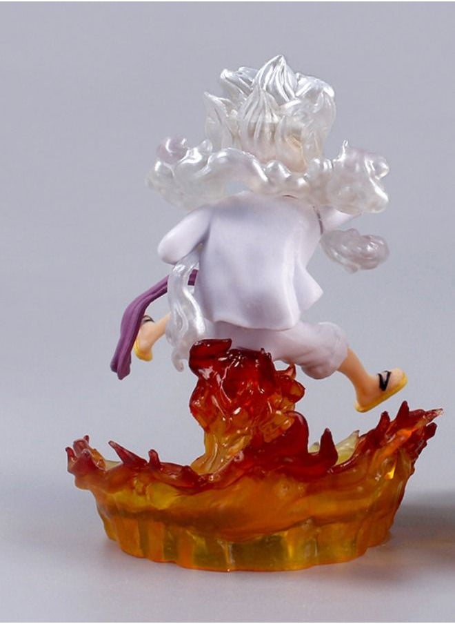 One Piece - Anime One Piece Luffy Action Figure, Fifth Gear Nika Luffy Figure Toy with Base, One Piece Luffy Car Decoration, Super Collectible Anime Action Figure Toy 10*8 CM - Image 1